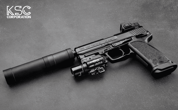 豪華フルセット！アクセサリー4点同梱版のUSP45タクティカル スライド